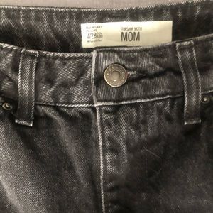 Topshop Washed Black Mom jeans